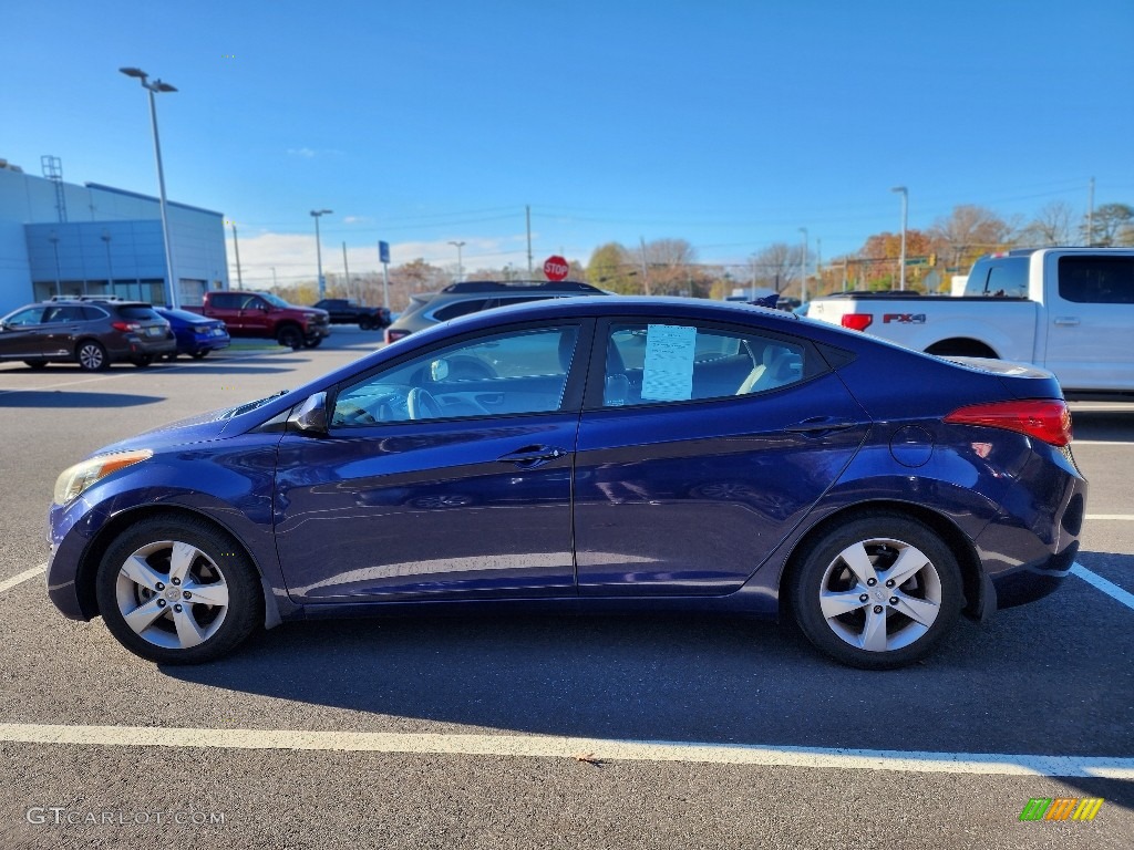 2013 Elantra GLS - Indigo Night / Gray photo #10