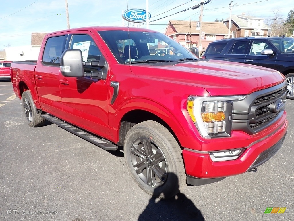 Rapid Red Metallic Tinted 2022 Ford F150 XLT SuperCrew 4x4 Exterior Photo #145152330