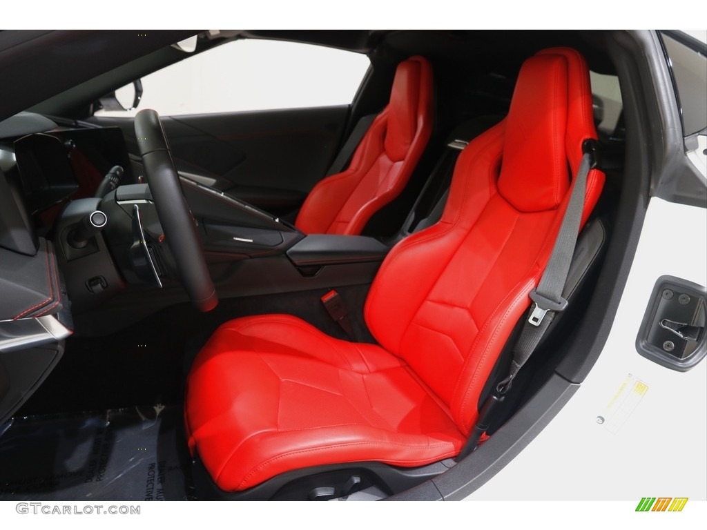 2023 Corvette Stingray Coupe - Arctic White / Adrenaline Red photo #6