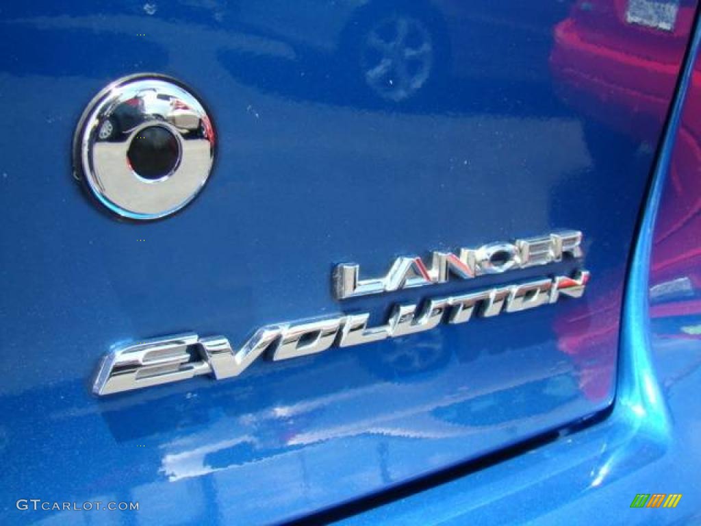 2008 Lancer Evolution GSR - Octane Blue Pearl / Black photo #6