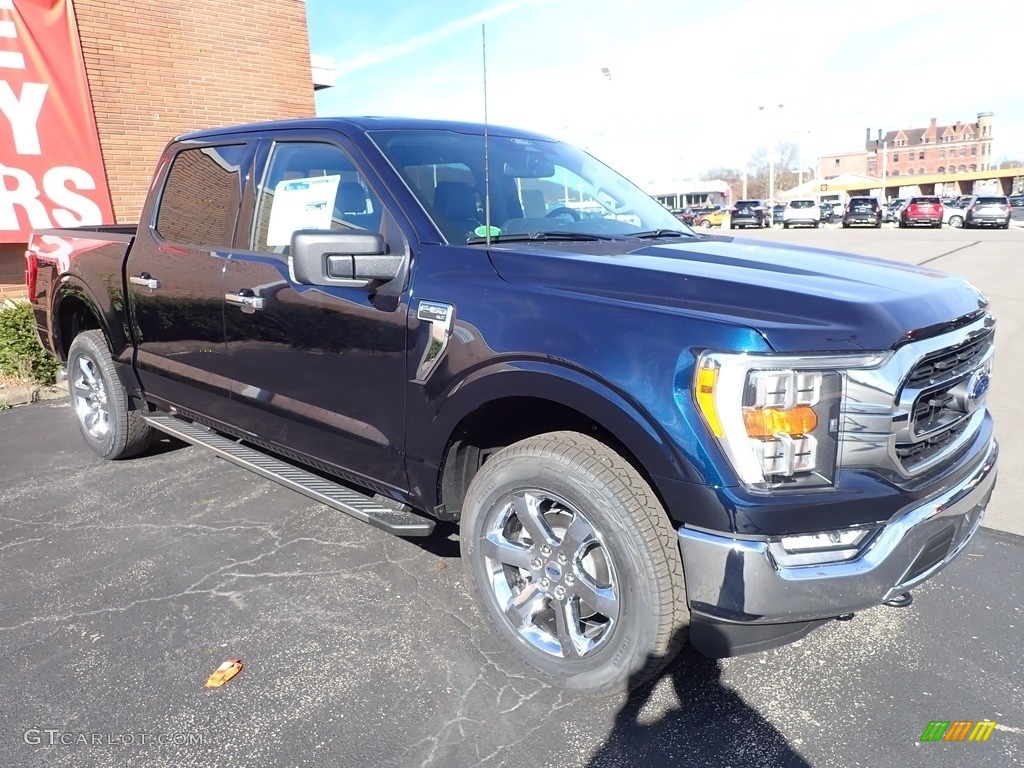 2022 F150 XLT SuperCrew 4x4 - Antimatter Blue Metallic / Medium Dark Slate photo #2