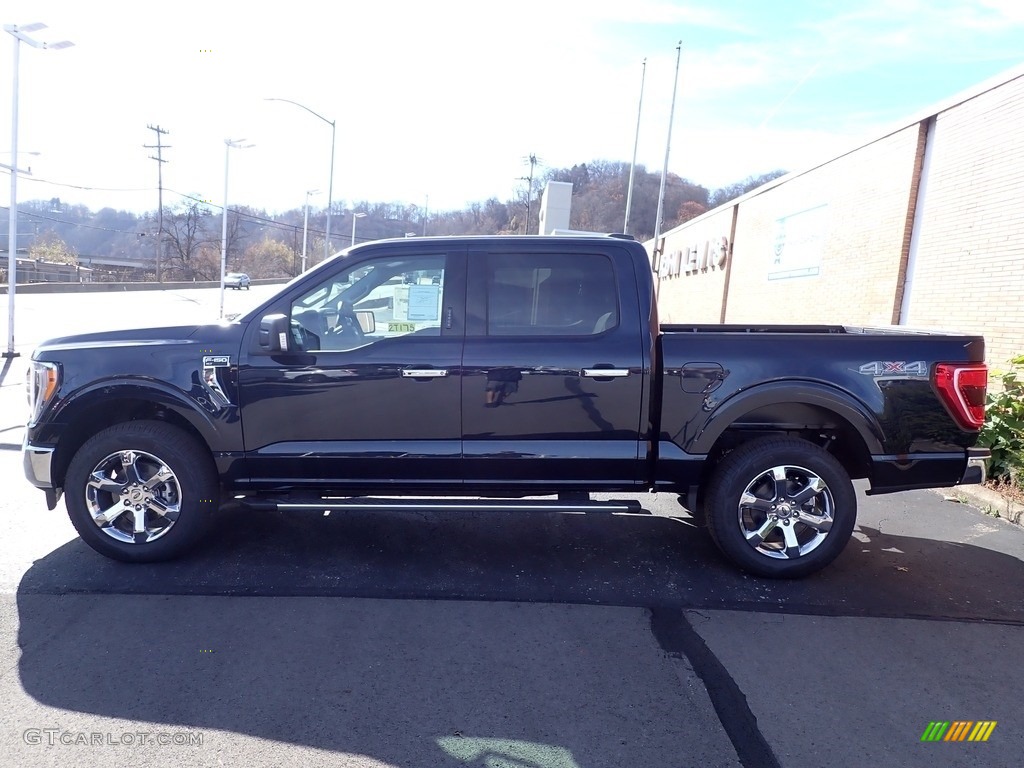 2022 F150 XLT SuperCrew 4x4 - Antimatter Blue Metallic / Medium Dark Slate photo #5