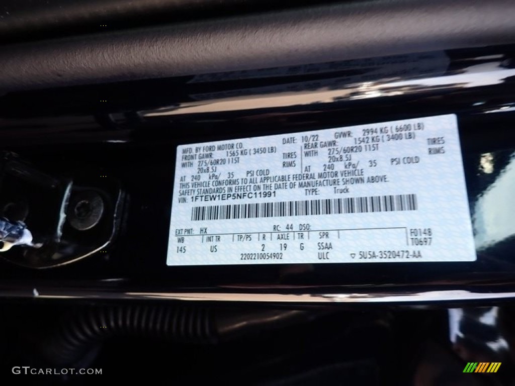 2022 F150 XLT SuperCrew 4x4 - Antimatter Blue Metallic / Medium Dark Slate photo #20