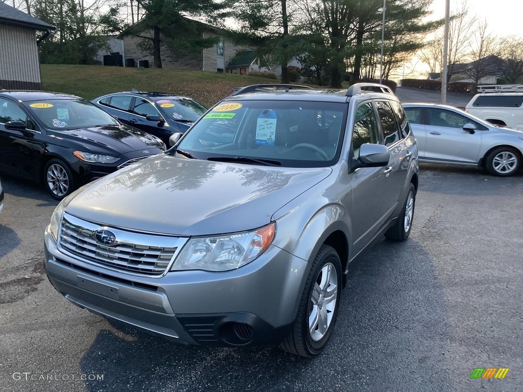2010 Forester 2.5 X Premium - Steel Silver Metallic / Platinum photo #2
