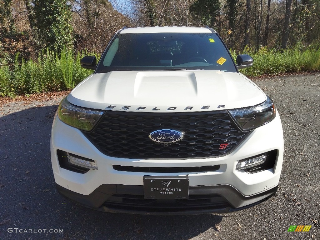 2020 Explorer ST 4WD - Star White Metallic Tri-Coat / Ebony photo #3