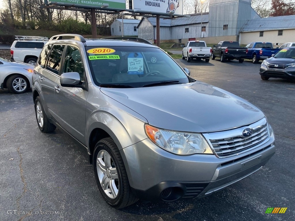 2010 Forester 2.5 X Premium - Steel Silver Metallic / Platinum photo #7