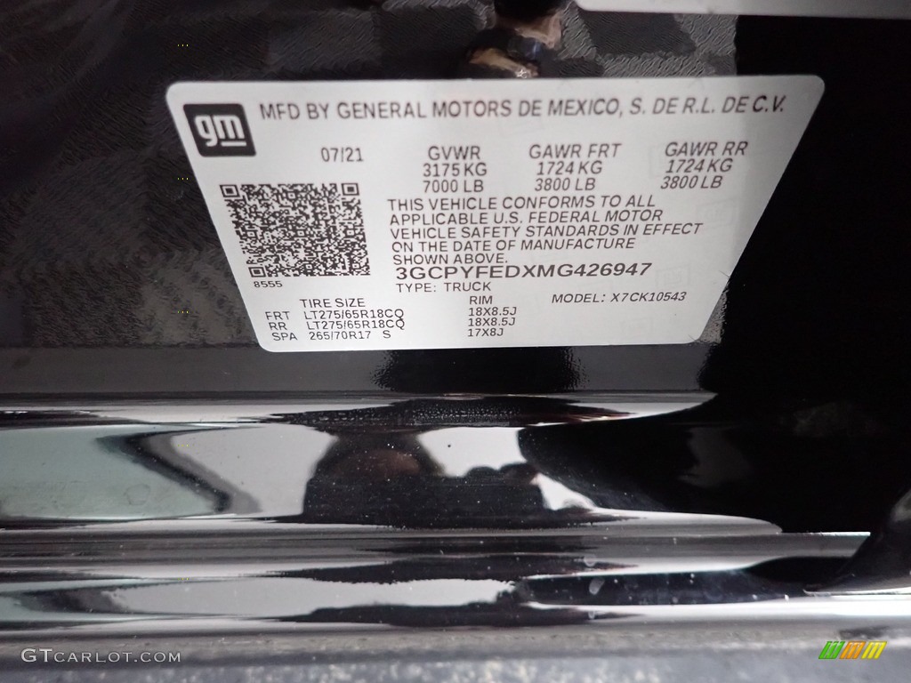 2021 Silverado 1500 LT Trail Boss Crew Cab 4x4 - Black / Jet Black photo #34