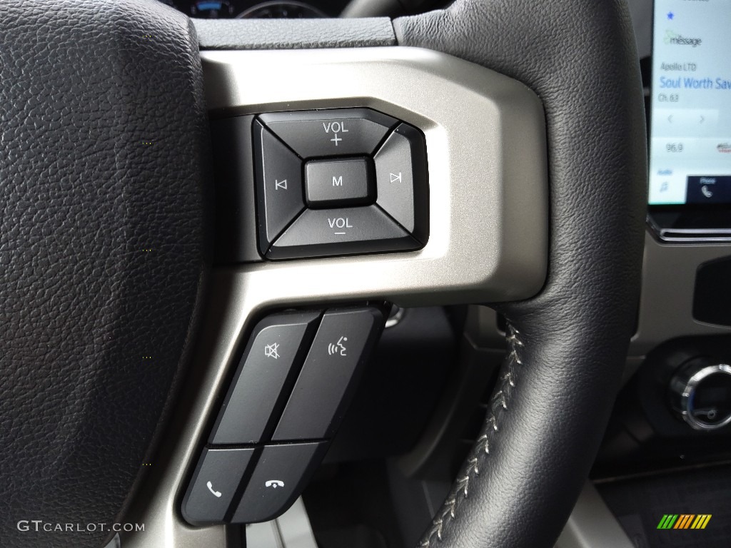 2022 Ford F250 Super Duty Tremor Crew Cab 4x4 Black Onyx Steering Wheel Photo #145155979