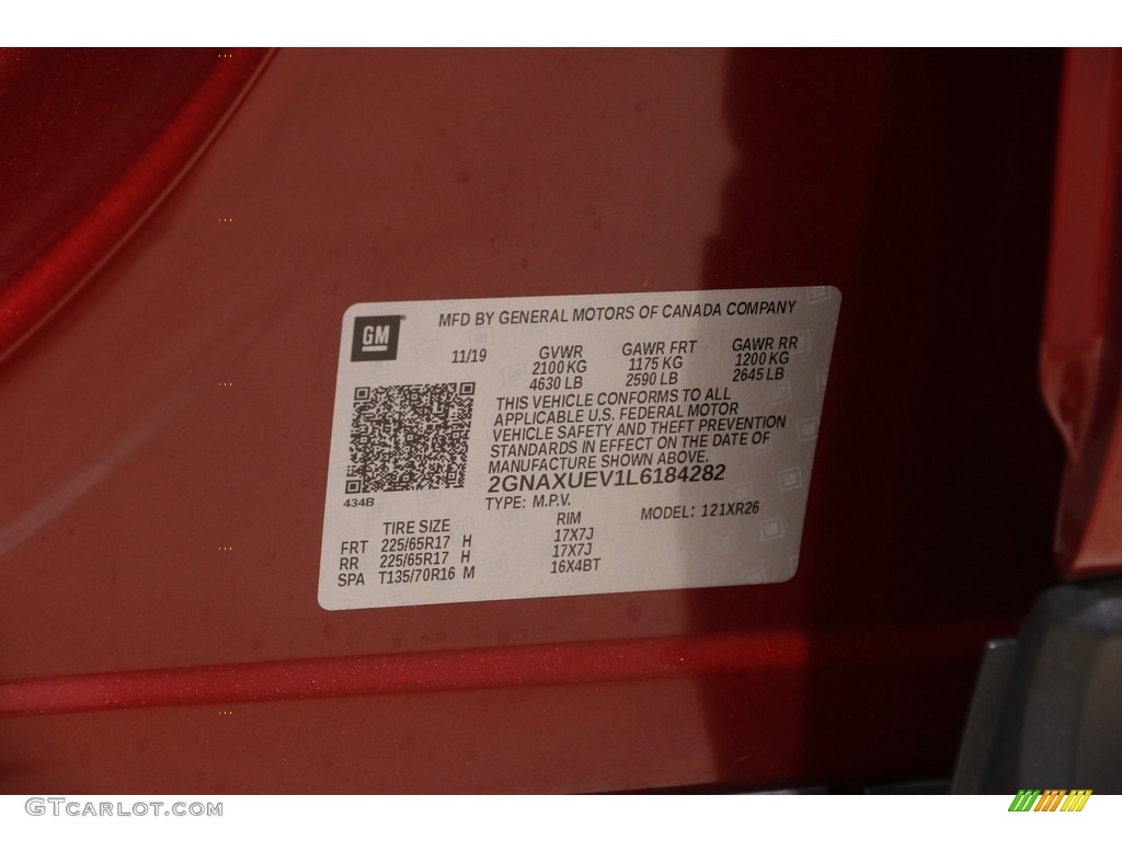 2020 Equinox LT AWD - Cajun Red Tintcoat / Jet Black photo #21