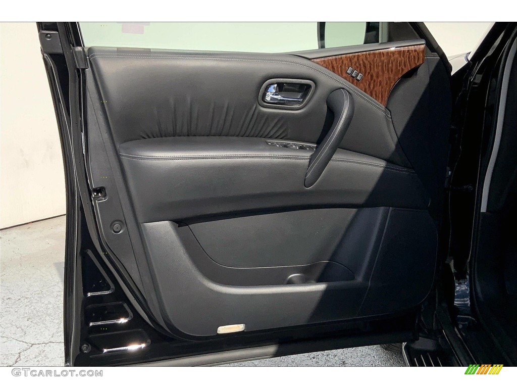 2019 Nissan Armada Platinum 4x4 Charcoal Door Panel Photo #145158394