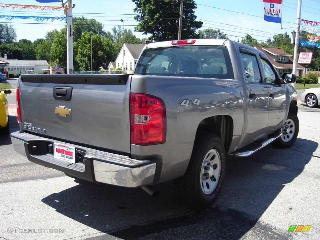 2008 Silverado 1500 Work Truck Crew Cab 4x4 - Graystone Metallic / Dark Titanium photo #5