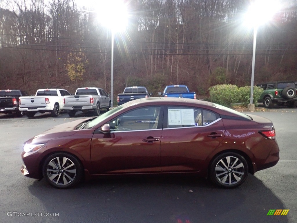 Scarlet Ember 2020 Nissan Sentra SV Exterior Photo #145160758