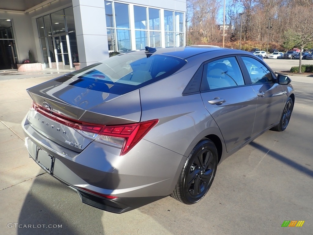 2023 Elantra Blue Hybrid - Fluid Metal / Medium Gray photo #2