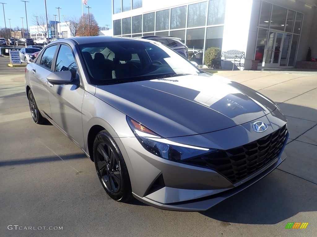 2023 Elantra Blue Hybrid - Fluid Metal / Medium Gray photo #9