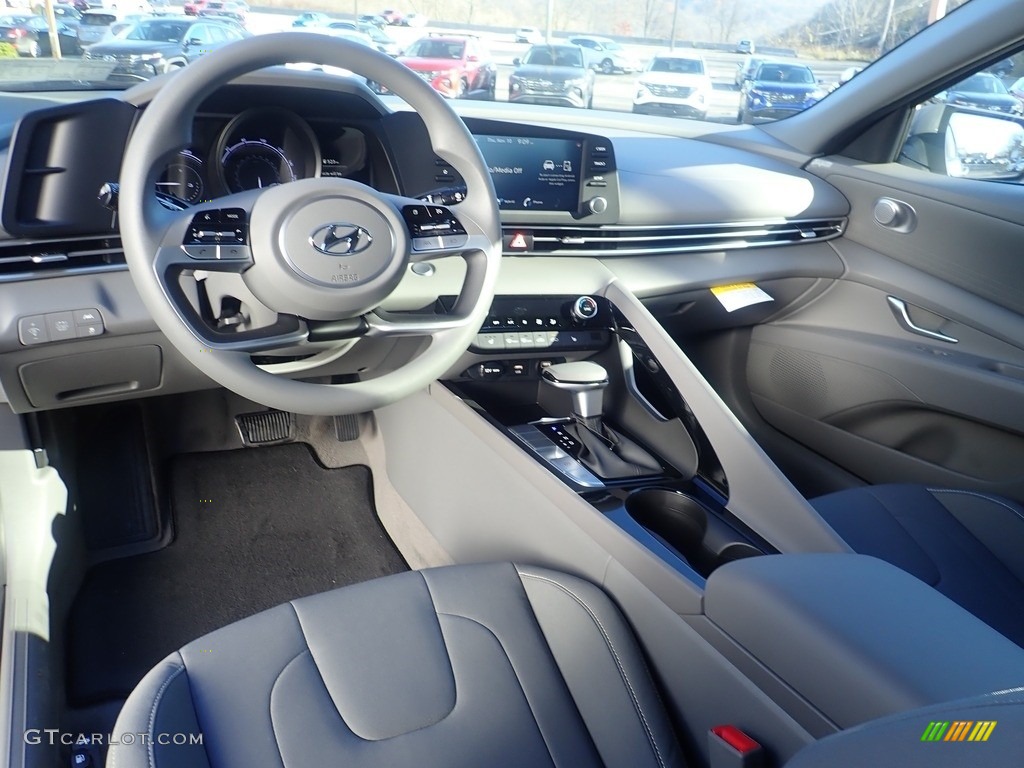 2023 Elantra Blue Hybrid - Fluid Metal / Medium Gray photo #13