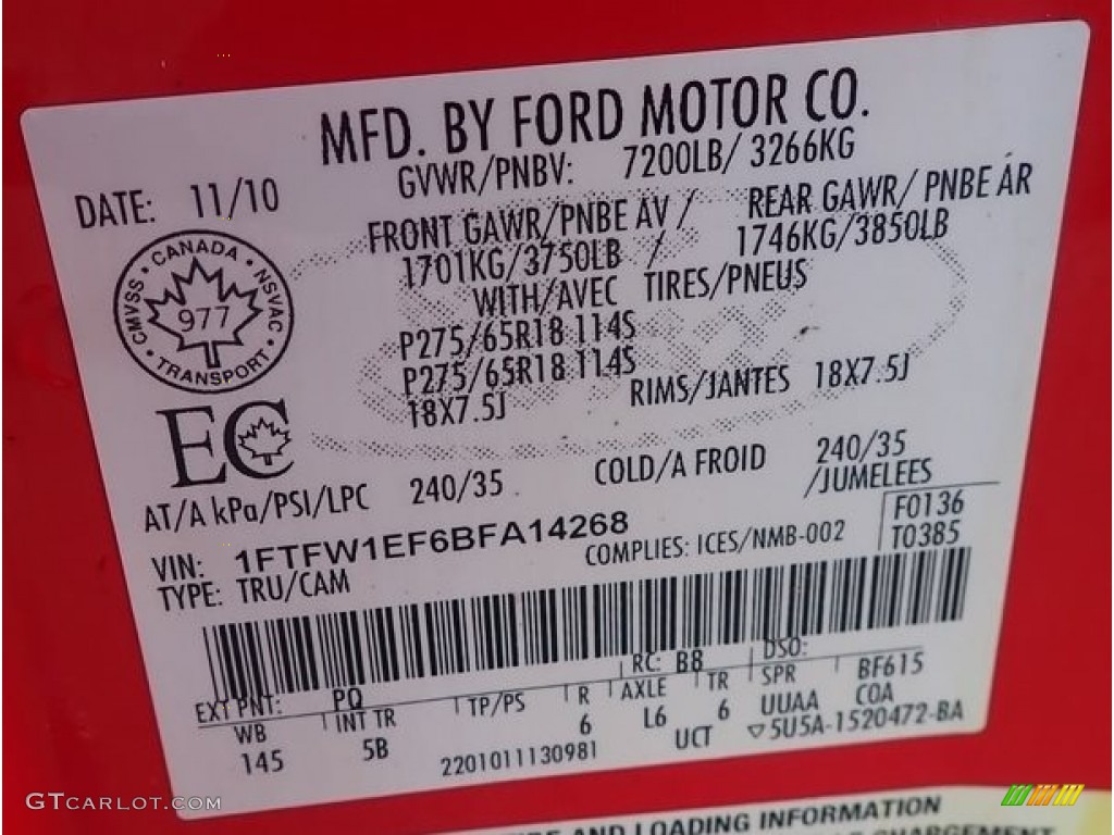 2011 F150 FX4 SuperCab 4x4 - Race Red / Black photo #22