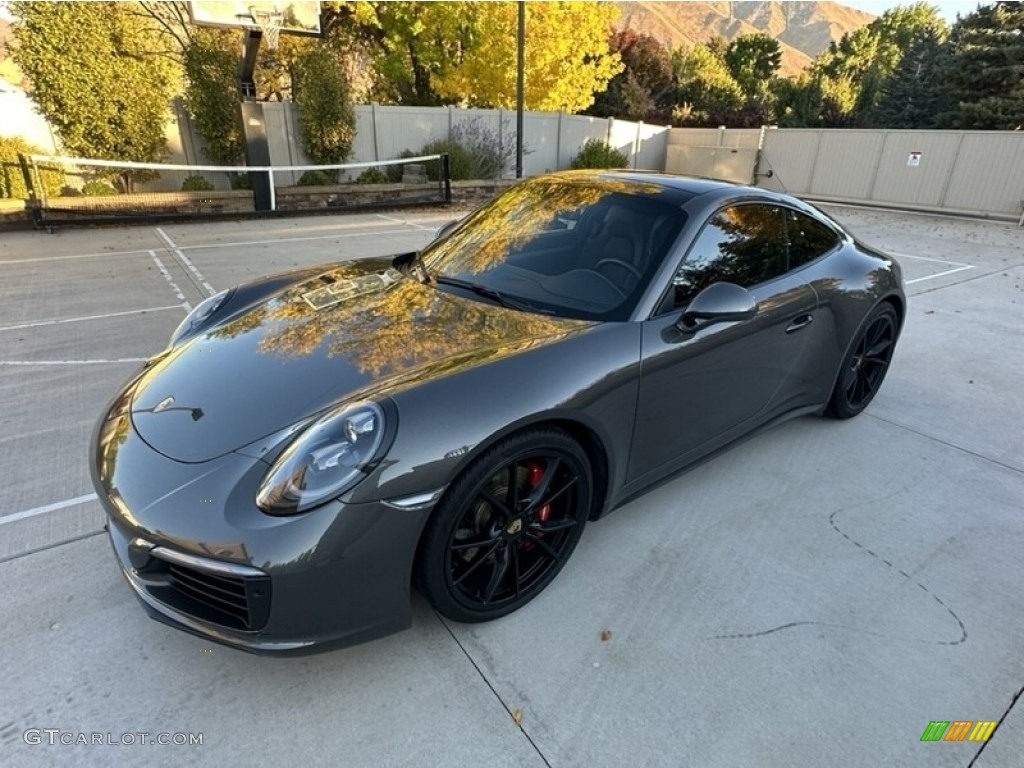 2019 911 Carrera 4S Coupe - Agate Grey Metallic / Black photo #1