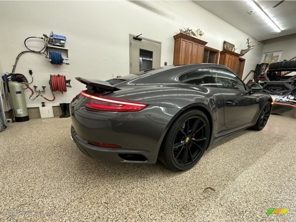 2019 911 Carrera 4S Coupe - Agate Grey Metallic / Black photo #6