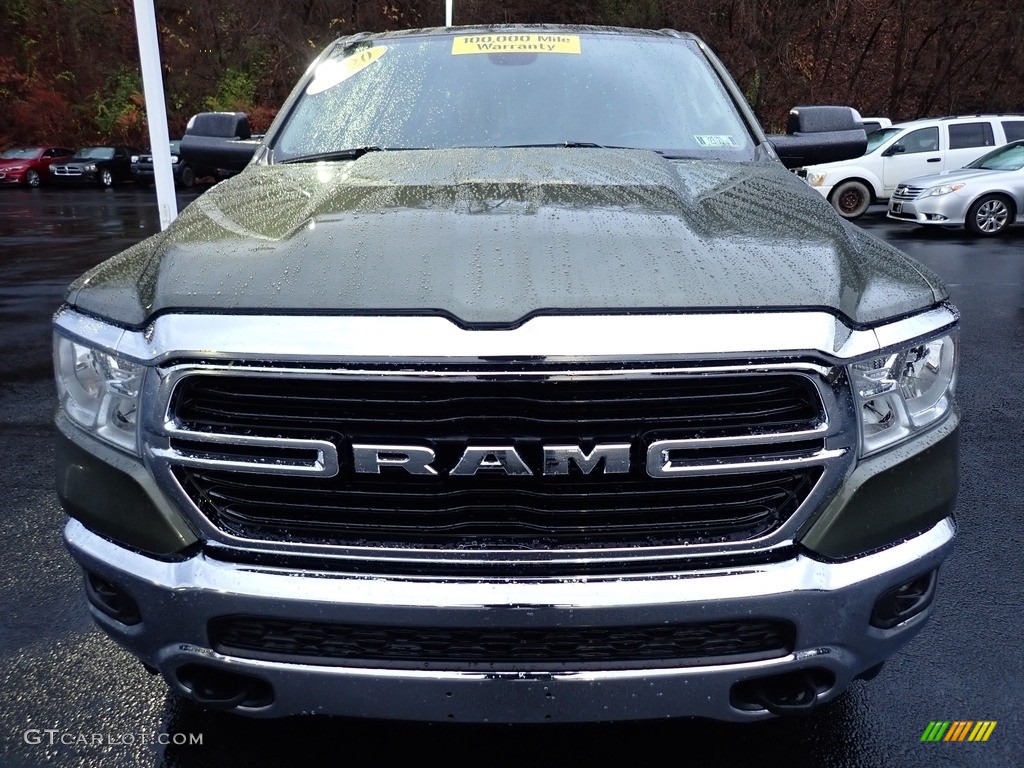 2020 1500 Big Horn Crew Cab 4x4 - Olive Green Pearl / Black/Diesel Gray photo #8