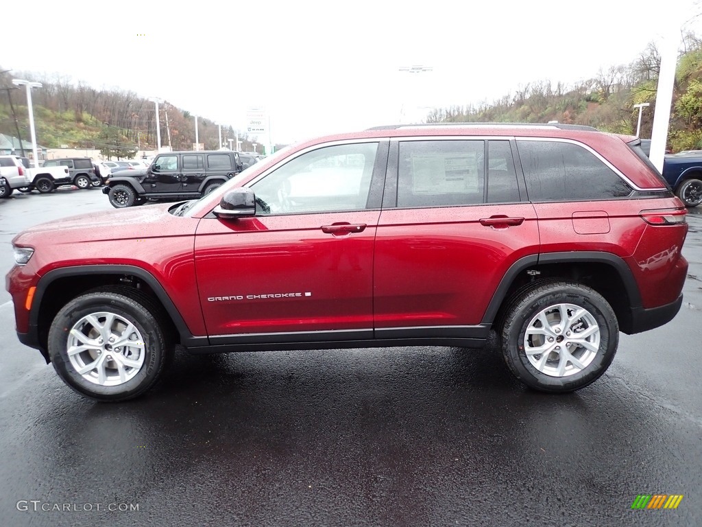 Velvet Red Pearl 2023 Jeep Grand Cherokee Limited 4x4 Exterior Photo #145166351