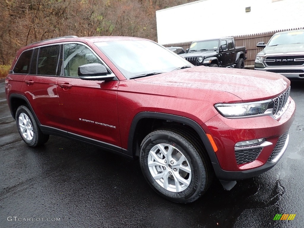 Velvet Red Pearl 2023 Jeep Grand Cherokee Limited 4x4 Exterior Photo #145166435