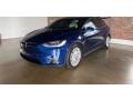 2020 Deep Blue Metallic Tesla Model X Long Range  photo #3