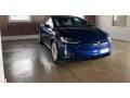 2020 Deep Blue Metallic Tesla Model X Long Range  photo #4