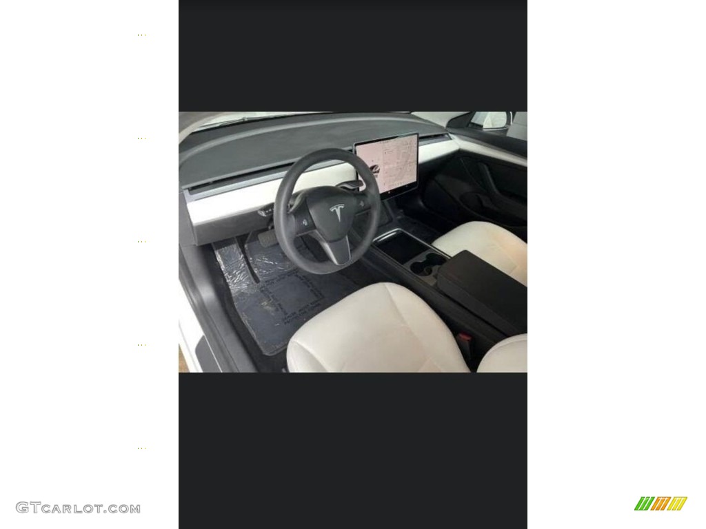 2022 Model 3 Long Range AWD - Pearl White Multi-Coat / White photo #22