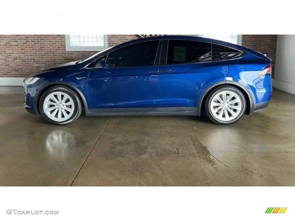 2020 Model X Long Range - Deep Blue Metallic / Cream photo #5