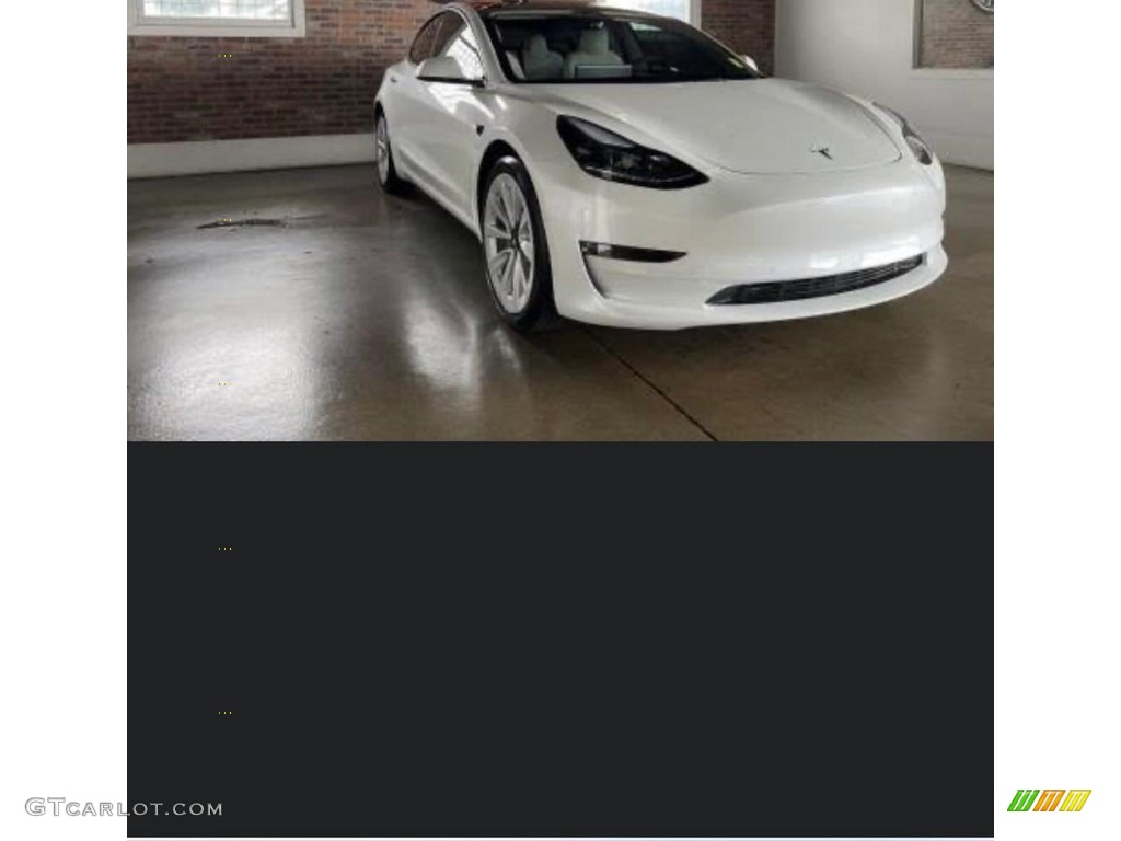 2022 Model 3 Long Range AWD - Pearl White Multi-Coat / White photo #1