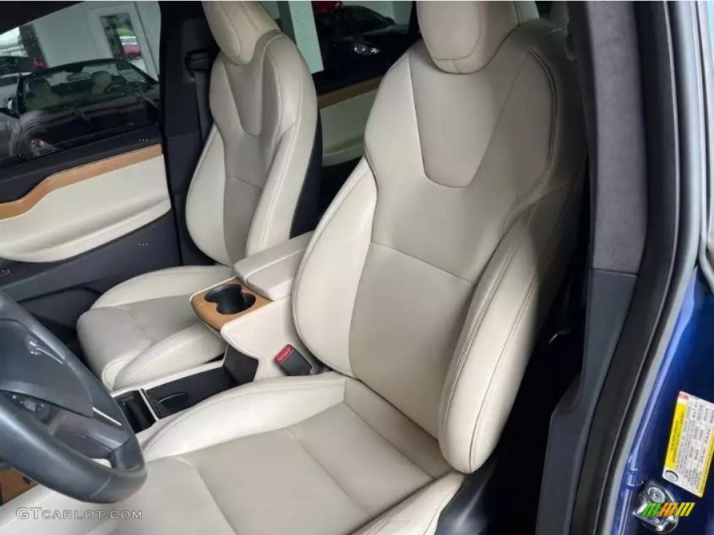 2020 Model X Long Range - Deep Blue Metallic / Cream photo #14