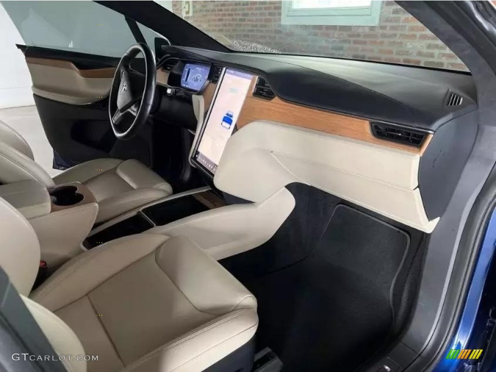 2020 Model X Long Range - Deep Blue Metallic / Cream photo #15