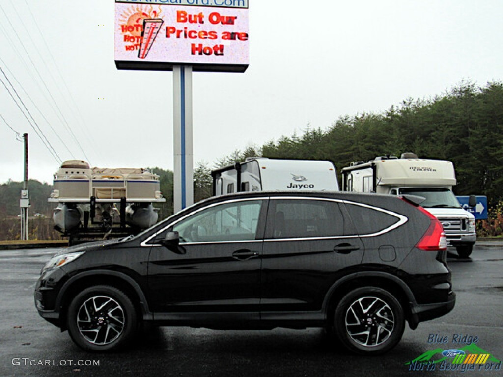 2016 CR-V SE AWD - Crystal Black Pearl / Black photo #2