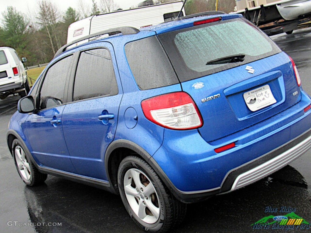 2007 SX4 Convenience AWD - Techno Blue Metallic / Black photo #21