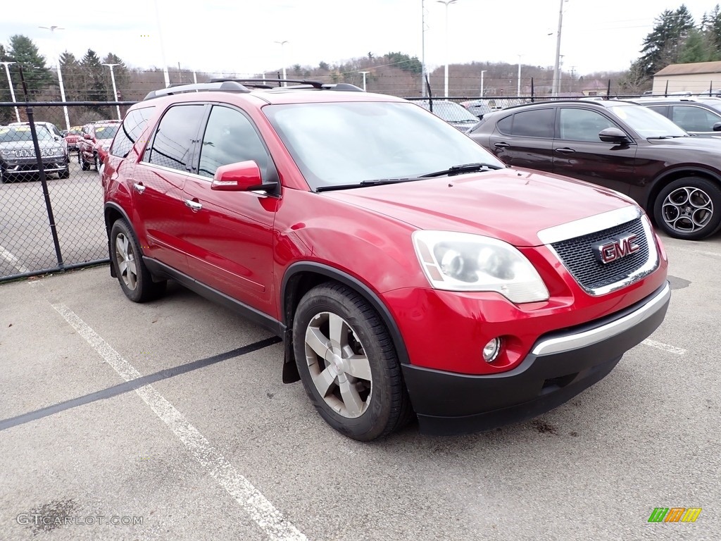 2012 Acadia SLT AWD - Crystal Red Tintcoat / Ebony photo #3