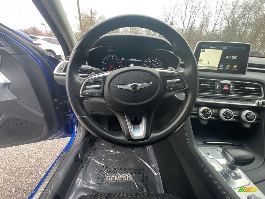 2020 Hyundai Genesis G70 AWD Black Steering Wheel Photo #145173023