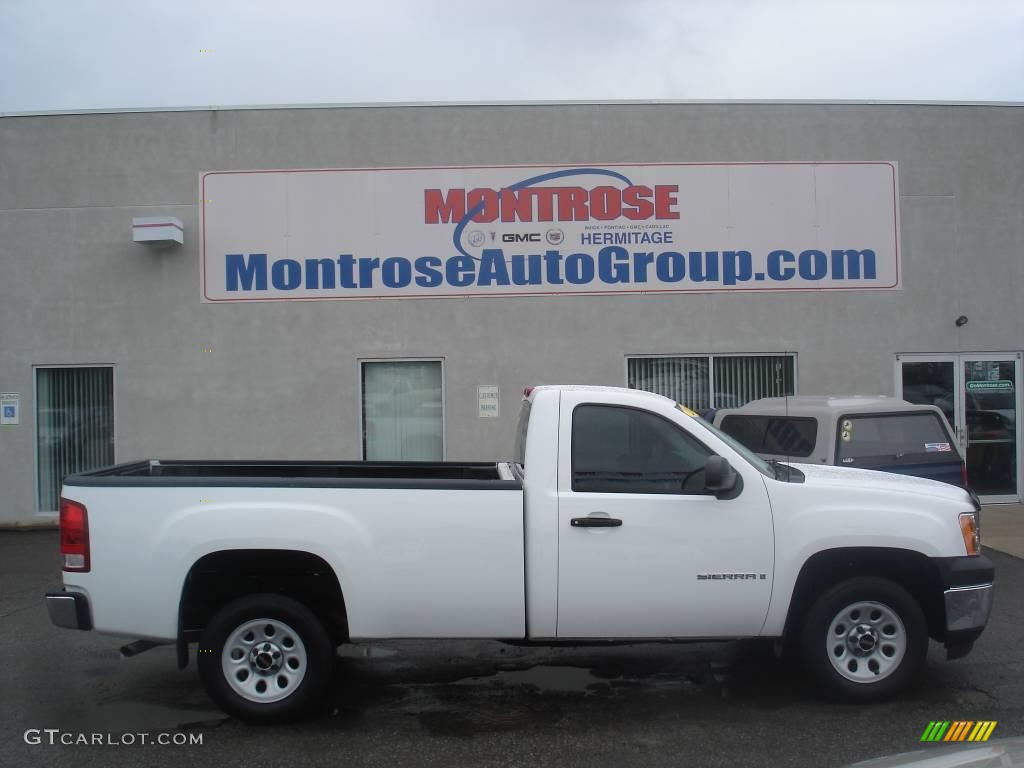 2008 Sierra 1500 Regular Cab - Summit White / Dark Titanium photo #1