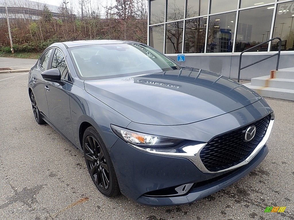 2022 Mazda3 Carbon Edition Sedan - Polymetal Gray Metallic / Red photo #8