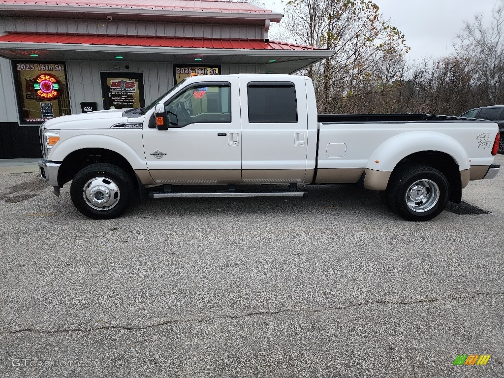 2012 F350 Super Duty Lariat Crew Cab 4x4 Dually - Oxford White / Adobe photo #1