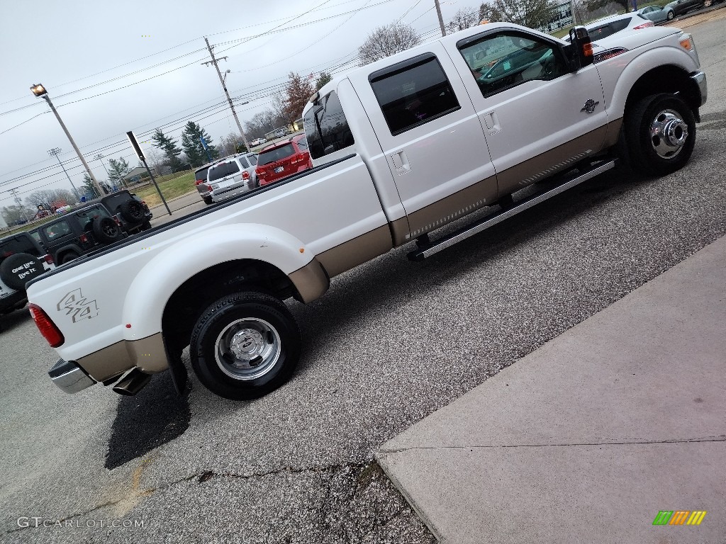 2012 F350 Super Duty Lariat Crew Cab 4x4 Dually - Oxford White / Adobe photo #4