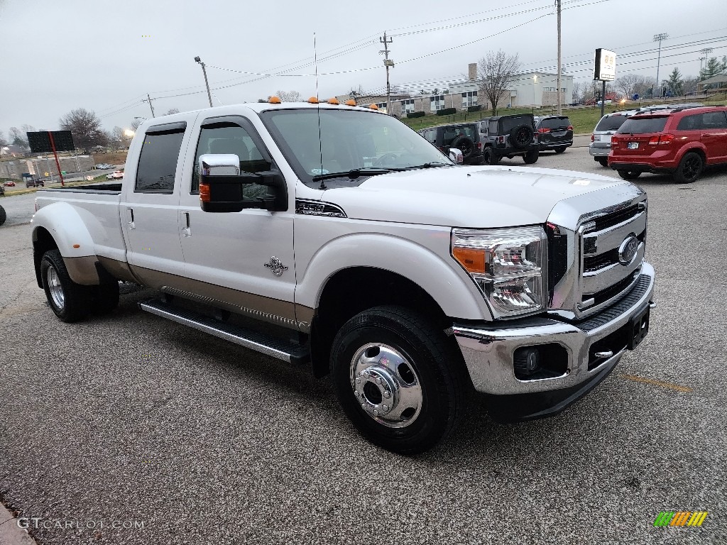 2012 F350 Super Duty Lariat Crew Cab 4x4 Dually - Oxford White / Adobe photo #5
