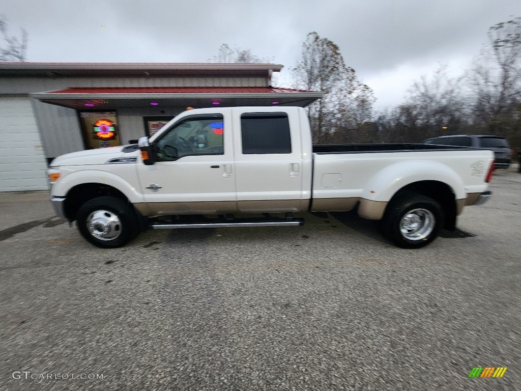 2012 F350 Super Duty Lariat Crew Cab 4x4 Dually - Oxford White / Adobe photo #34