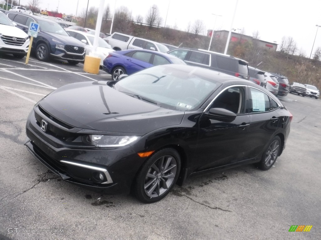 2020 Civic EX Sedan - Crystal Black Pearl / Black photo #6