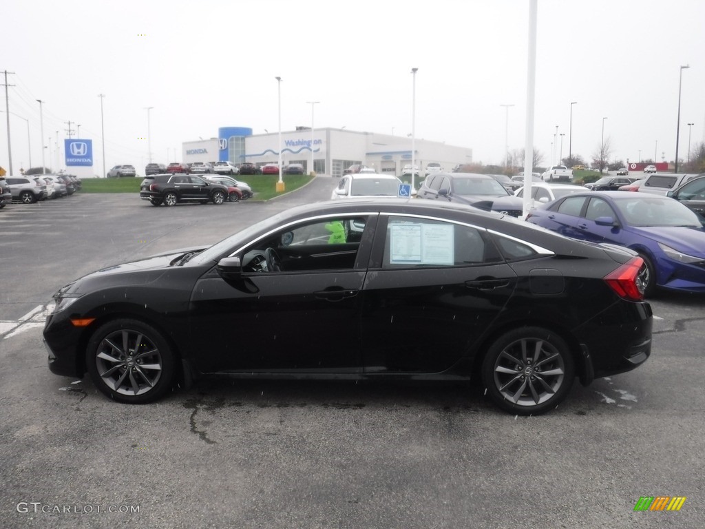 2020 Civic EX Sedan - Crystal Black Pearl / Black photo #7