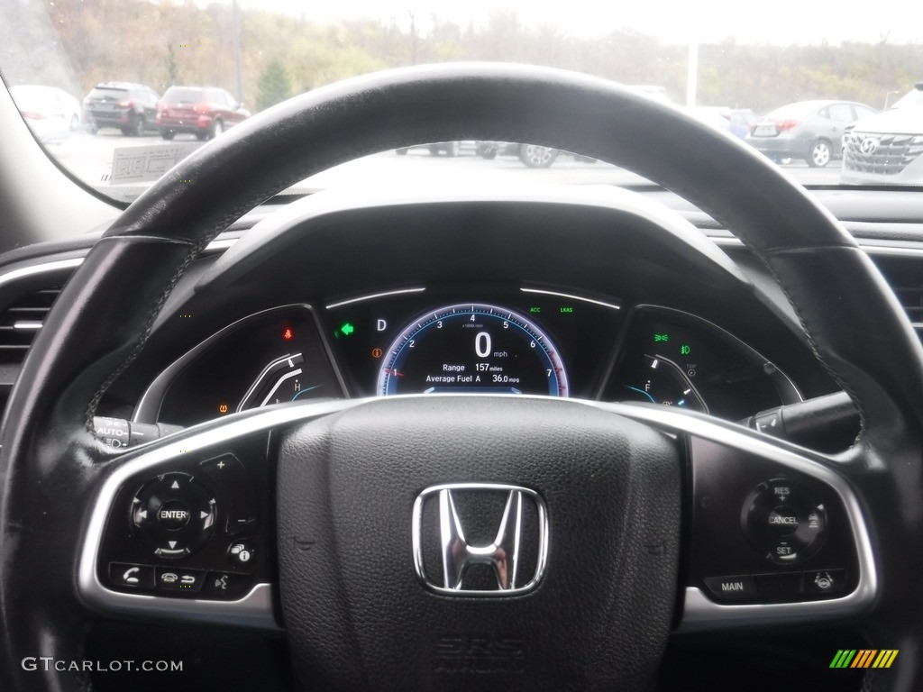 2020 Civic EX Sedan - Crystal Black Pearl / Black photo #25