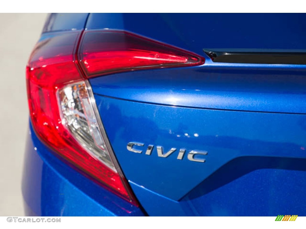 2019 Civic Sport Sedan - Agean Blue Metallic / Black photo #10