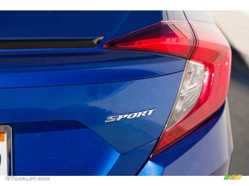 2019 Civic Sport Sedan - Agean Blue Metallic / Black photo #11