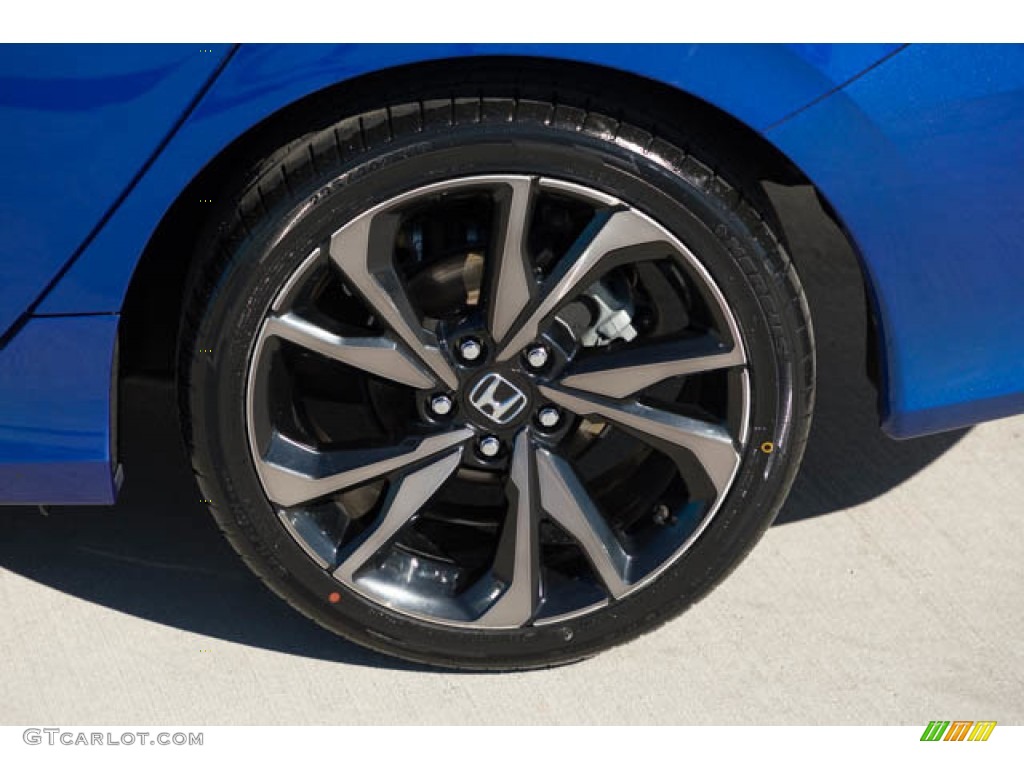 2019 Civic Sport Sedan - Agean Blue Metallic / Black photo #36