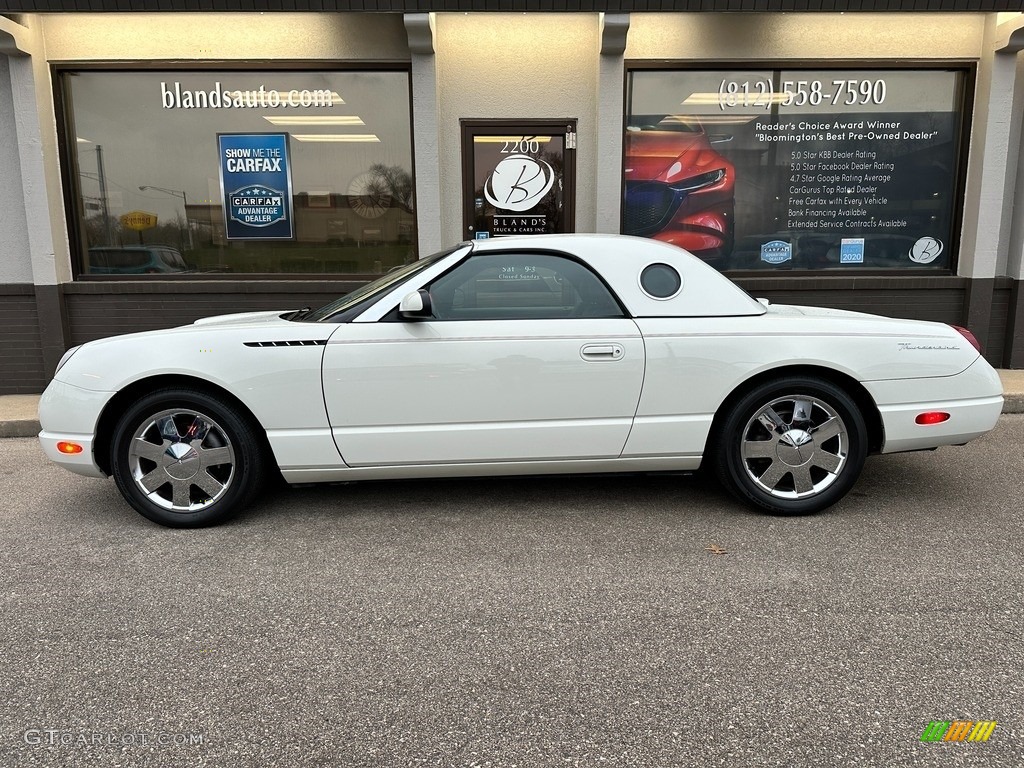 2002 Thunderbird Deluxe Roadster - Whisper White / Torch Red photo #1