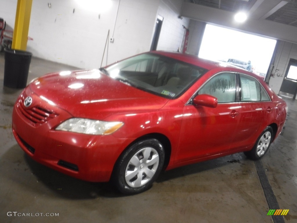 2007 Camry LE - Barcelona Red Metallic / Bisque photo #4